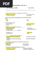 Management Question Bank CT-1 (2023-24) Solution