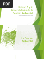 Unidad 3 y 4 - Generalidades de La Gestión Ambiental