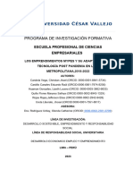 Los Emprendimientos y Su Incorporaciòn A La Tecnologìa Post Pandemia en Lima 2019-2023