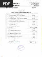 Internal Academic Calendar Even Semester A.Y 23-24