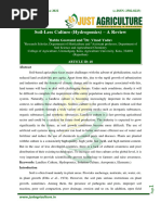 Soil-Less Culture (Hydroponics) - A Review