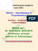 Resume Programmation BAC INFO 1