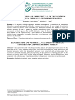 Análises Hidráulicas e Experimentais de Transitórios Hidráulicos em Estação Elevatória de Esgotos