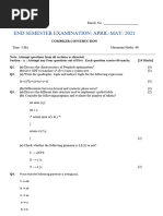 Question Paper Compiler 2021