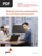 Robotic Process Automation in A Virtual Environment