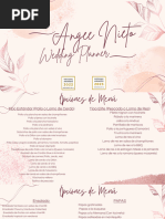 Opciones de Menu Angee Nieto Wedding Planner