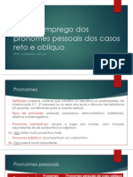 Aula 4 - Emprego Dos Pronomes Pessoais Do Caso Reto e Oblíquo