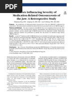 Factors Influencing Severity of Medication Osteonecrosis