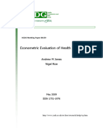 Econometric Evaluation of Health Policies