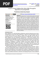 Analysis of Early Childhood Fine Motor Skills Thro