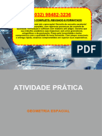 Resolução - (032 98482-3236) - Atividade Prática - Geometria Espacial