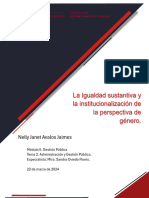 MGPBA ENSAYO 1 - TEMA 2 La Igualdad Sustantiva y La Institucionalización de La Perspectiva de Género