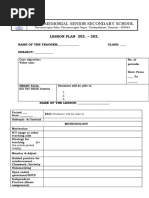 Lesson Plan Format - 2024-2025