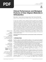 Clinical Performances and Biological Features of Clear Aligners Materials in Orthodontics