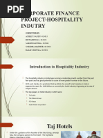 Corporate Finance Project-Hospitality Indutry