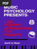 Music Psychology Presents - 1,000 Positive Affirmations For Pianists