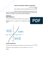 2.3 Funciones Hiperbólicas, Definición, Gráficas y Derivadas