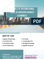 Group 6 The Role of International Trade in Emerging Market Economies