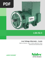 Low Voltage Alternator - 4 Pole: 1860 To 2750 kVA - 50 HZ / 2230 To 3400 kVA - 60 HZ Electrical and Mechanical Data