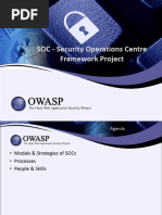 OWASP Security Operations Centre (SOC) Framework Project Presentation