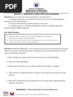 Action Research Guide Worksheets