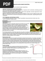 Core Practical 8 Tensile Strength of Plant Fibres Writing Frame 2305843009213948564