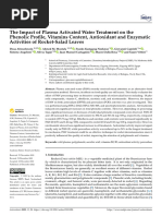 The Impact of Plasma ActivatedWater Treatment On The Phenolic Profile, Vitamins Content, Antioxidant and Enzymatic Activities of Rocket-Salad Leaves