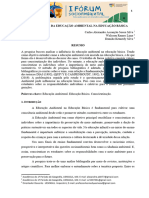 A Influência Da Educação Ambiental Na Educação Básica - Com