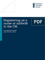 Registering As A Nurse or Midwife in The UK EU January 2011