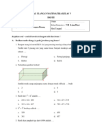 Soal Ulhar Matematika