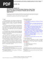 Chromium and Chromium-Nickel Stainless Steel Plate, Sheet, and Strip For Pressure Vessels and For General Applications