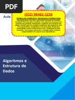 Resolução - (032) 98482-3236 - Roteiro de Aula Prática - Algoritmos e Estrutura de Dados