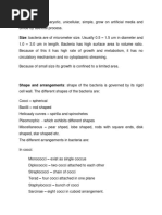 Morphologgy of Bacteria