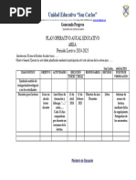 Plan Operativo Anual Nivel Educativo Por Áreas 2024-2025