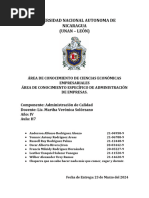 Tarea de Administracion de La Calidad #1 Del 2do Parcial