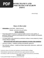 Biomechanics and Pathomechanics of Elbow Joint
