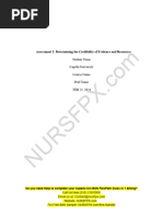 Nurs FPX 4030 Assessment 2 Determining The Credibility of Evidence and Resources