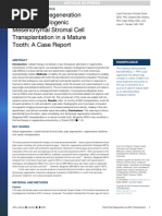 MSC - Dental Pulp Regeneration - JOE - April 2022