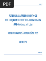 Roteiro FRE Orcamento Cronograma v01 CIHAR PO