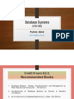 Database Systems (CS-122) - Lecture 09 & 10