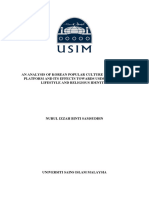 An Analysis of Korean Popular Culture On Youtube Platform and Its Effects Towards Usim Students' Lifestyle and Religious Identity