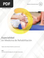 Especialidad en Medicina de Rehabilitacion