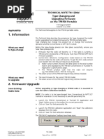 Information: Technical Note Tn-1298D Type Changing and Upgrading Firmware On The TP8100 Portable