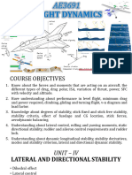 AE3691 FLIGHT DYNAMICS Unit 4 and 5