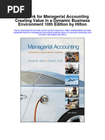 Full Download Test Bank For Managerial Accounting Creating Value in A Dynamic Business Environment 10Th Edition by Hilton PDF