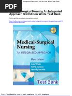 Medical Surgical Nursing An Integrated Approach 3Rd Edition White Test Bank PDF