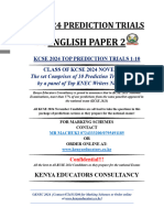 Eng PP2 Kcse 2024 Prediction Trials