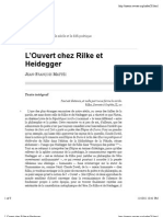 L'Ouvert Chez Rilke Et Heidegger