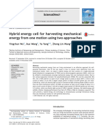 Hybrid Energy Cell For Harvesting Mechanical Energy From One Motion Using Two Approaches