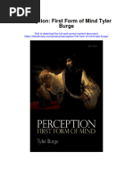 Perception First Form of Mind Tyler Burge All Chapter